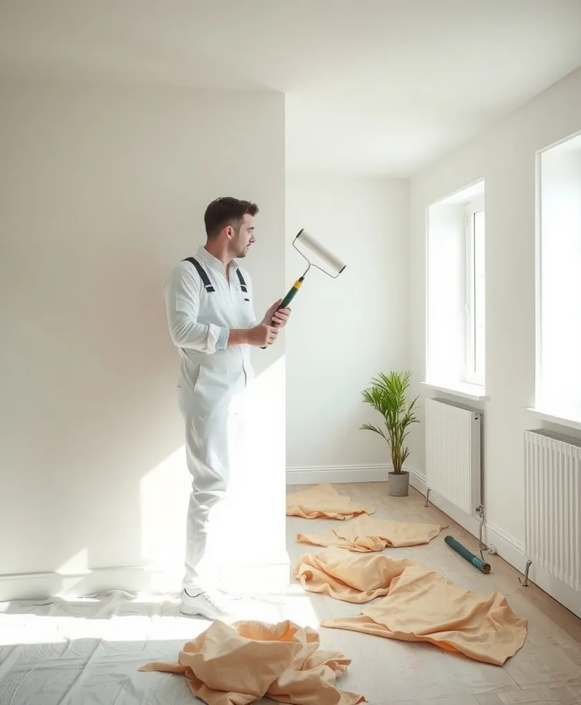 Peintre en bâtiment au travail à Toulouse